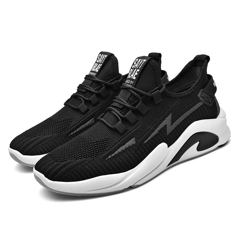 

Running Shoes Men's sports 2021 summer new flying woven thick soled high permeability casual shoes fashion running men's