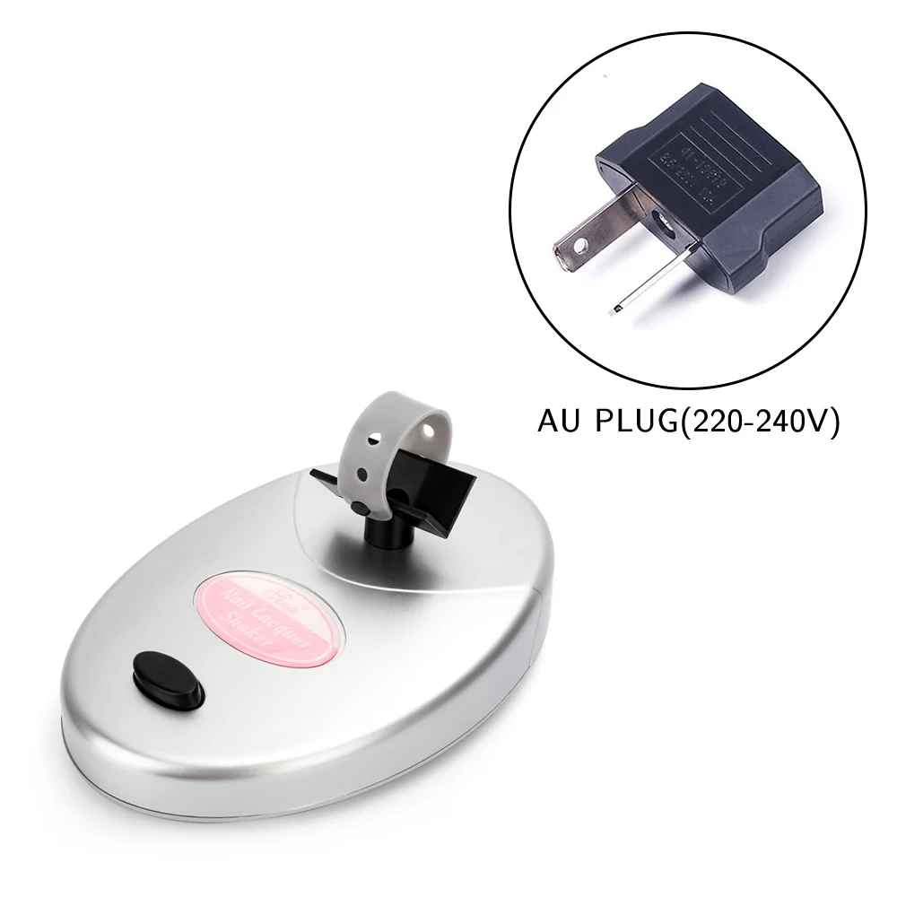 AU plug Шейкер для лака для ногтей Регулируемая емкость для лака машина для встряхивания жидкой бутылки анти какинг блокирующая встряхивающая машина - Цвет: AU plug