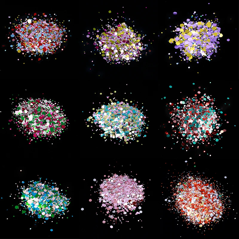 10g/бутылка Королевский Великолепная смешанные блестящие короткие свободные