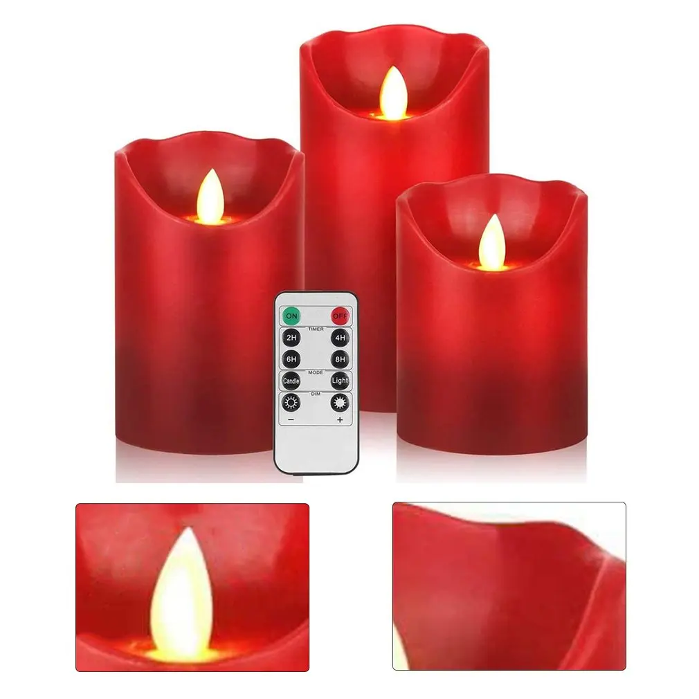 Светодиодный моделирование качели лампы в форме свечи с 10-ключ Функция пульта