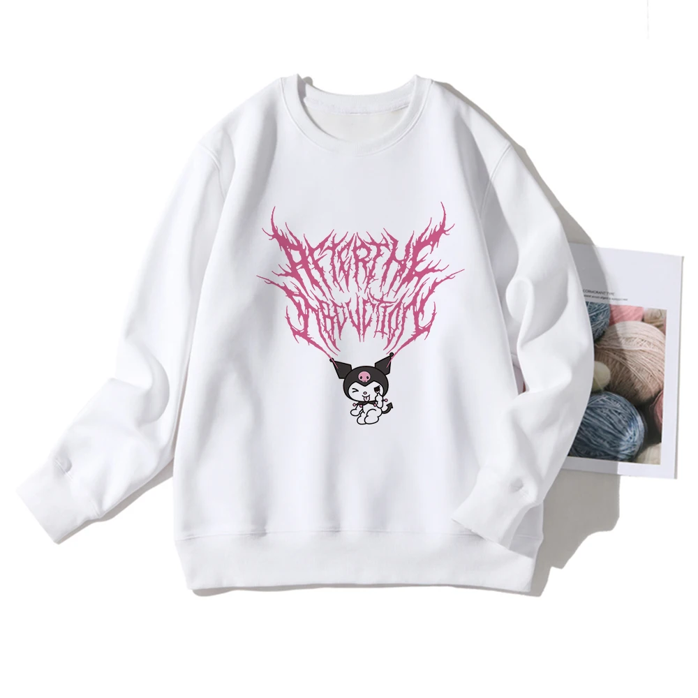 

Kuromi Kawaii Clothes Sweatshirt Cute Tops Harajuku Pullover Aesthetic Women Kpop Long Sleeve Spring Autumn Sudadera Pareja
