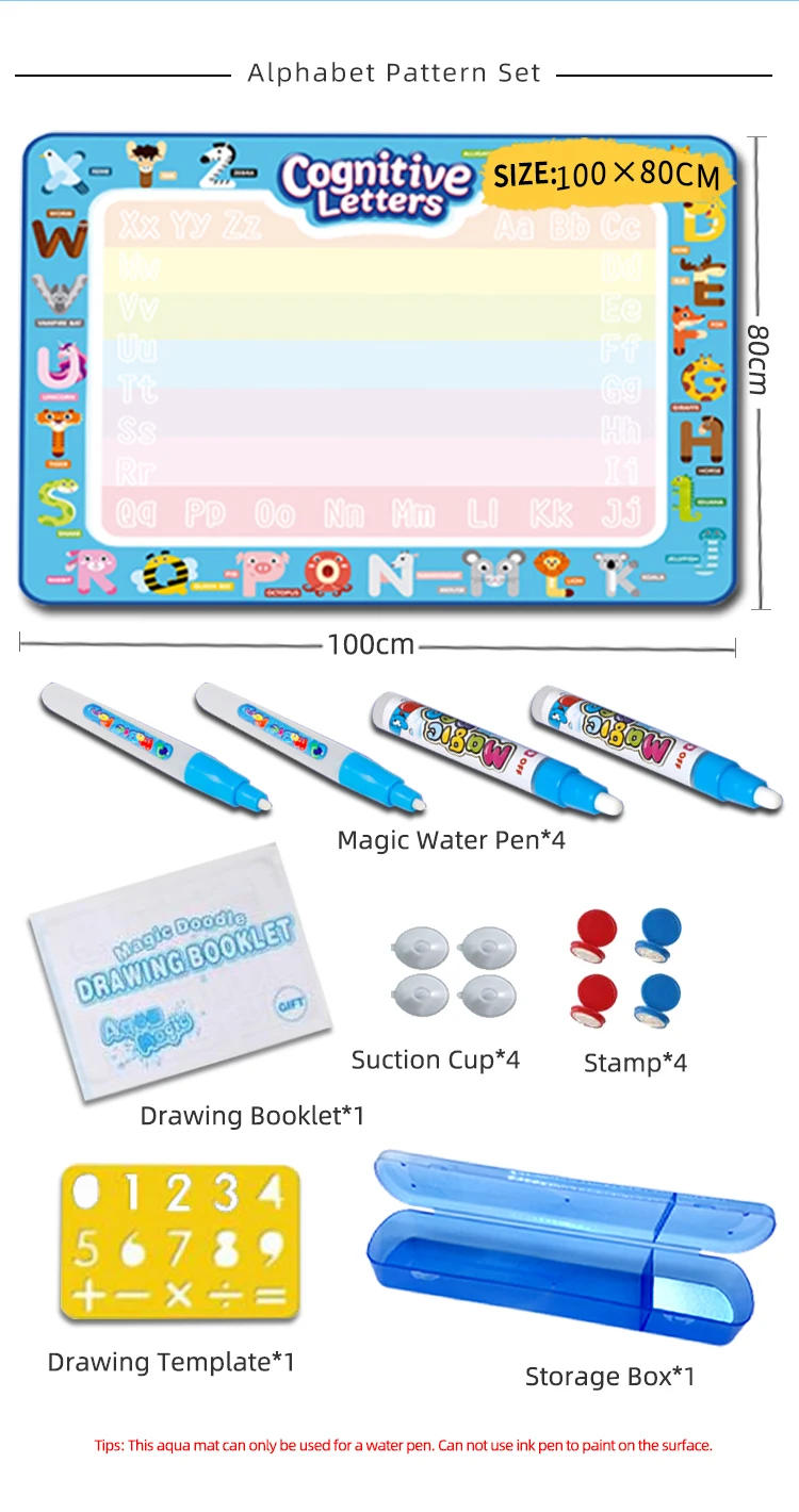 GOOBAT Aqua Magic Doodle, коврик для рисования, коврик для рисования, развивающие игрушки для детей, для малышей, мальчиков и девочек 2, 3, 4, 5, 6, 7, 8 лет