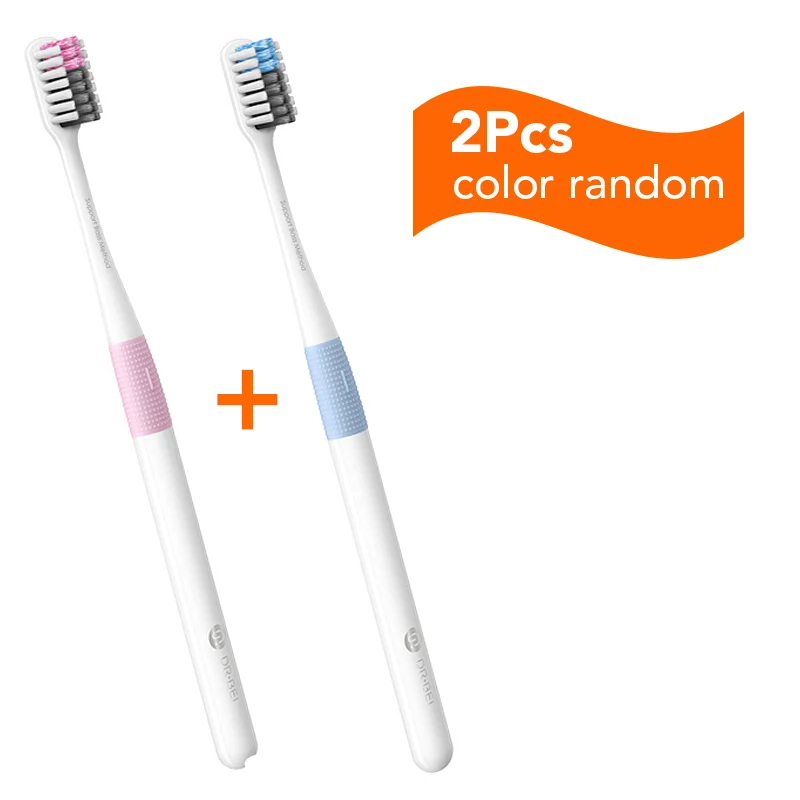 2 pcs Random Color Горячее предложение Xiao mi Doctor B Tooth mi Bass метод Sandwish-Better шунт щеток 4 цвета включая походная коробка для mi jia Global 2 - Цвет: 2 pcs Random Color