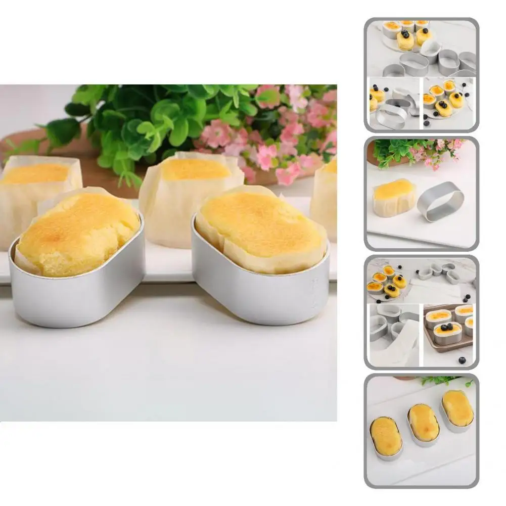 

Practical Dessert Mold Reusable Oval DIY Fondant Cake Mold Cheese Mold Cheese Mold 10Pcs
