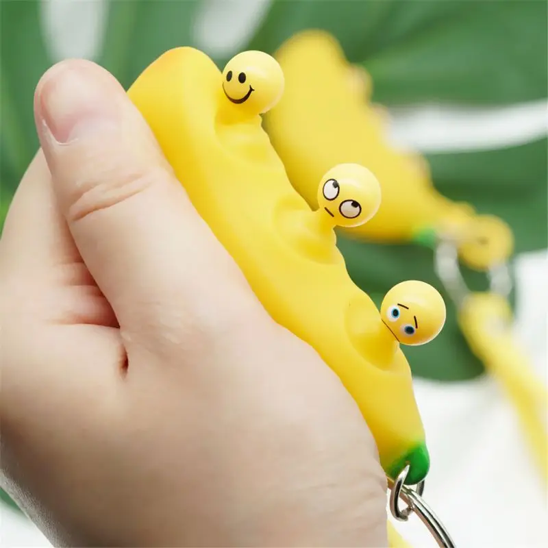 

Banana Keychain Squeeze Toy Stress Relief Novelty Gag Toys Kid Toy Gift