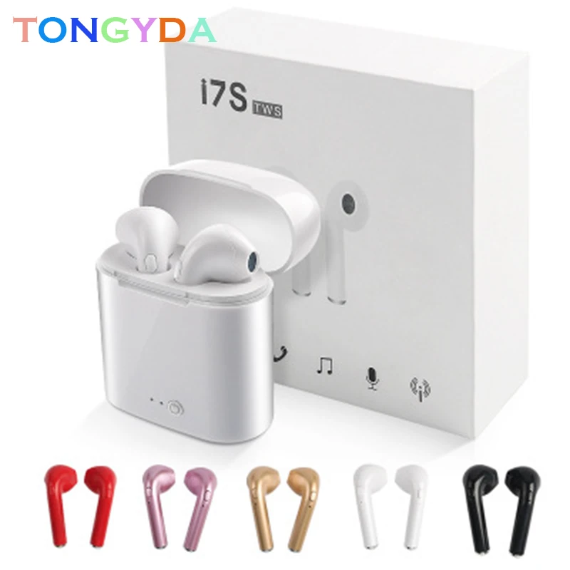 Bluetooth наушники I7s TWS спортивные фитнес беспроводные гарнитуры стерео с зарядным