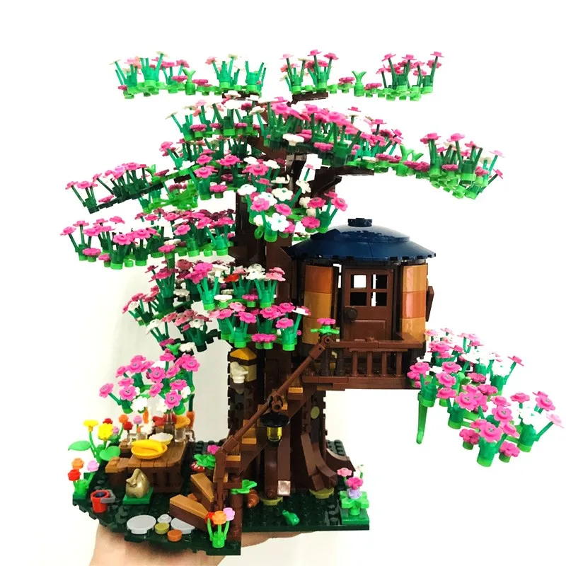 Mine Ideas Craft 1109 шт сезонные Treehouse 21318 уменьшенный вер строительные блоки дерево дом