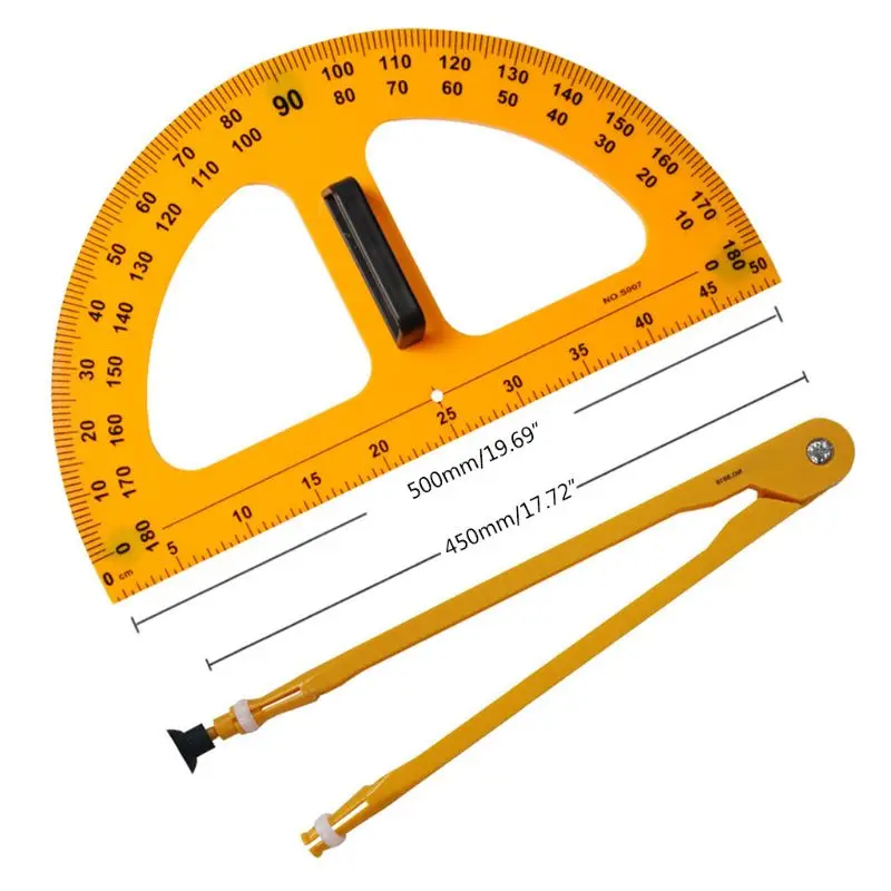 

New Multifunction Teaching Ruler Set Triangle Compasses Protractor Measurement Ruler Math Geometry Tools