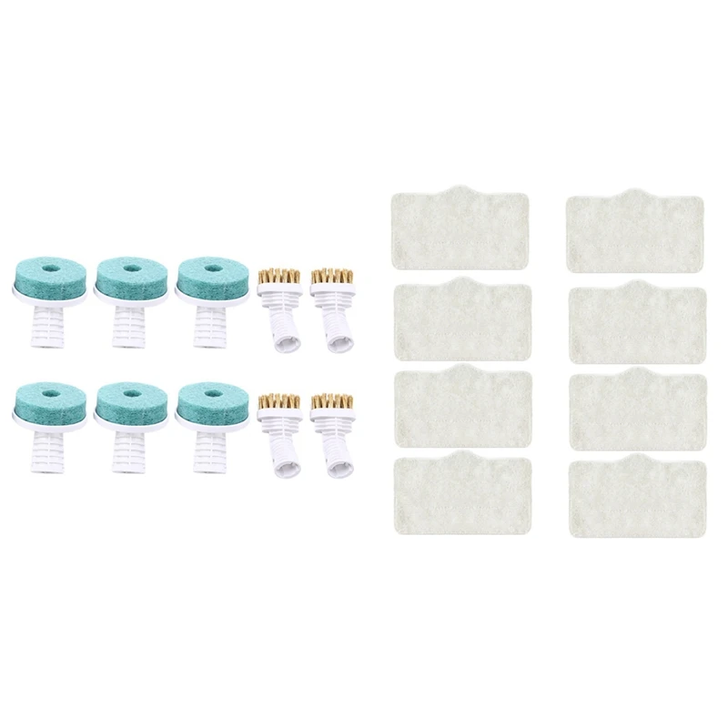 

8x Mop for Deerma Steam Mop Cleaner ZQ610 ZQ600 Steam Mopping Wiper & 2set Brush Head Attachment Mold Dust Removal Heads