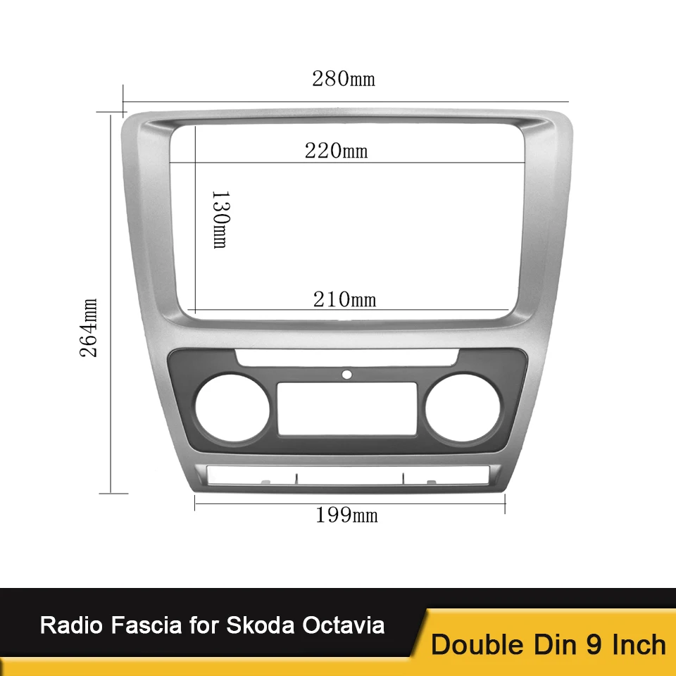 2 Din радиоприемник для Skoda Octavia монтажный комплект монтажа Стерео-панели адаптер