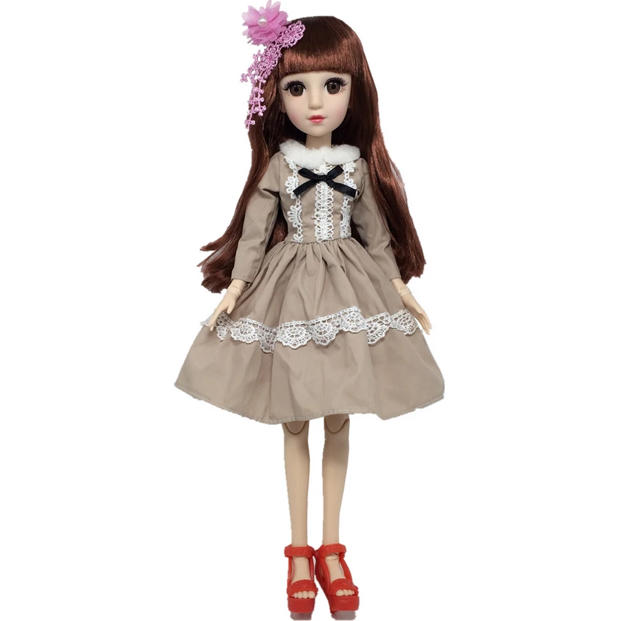 48 см 24 суставов BJD имитация Смарт свадебное платье для куклы игрушки 3D реальный