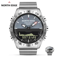 diver watch men military sport watches diving analog digital watch male army stainless quartz clock altimeter compass north edge