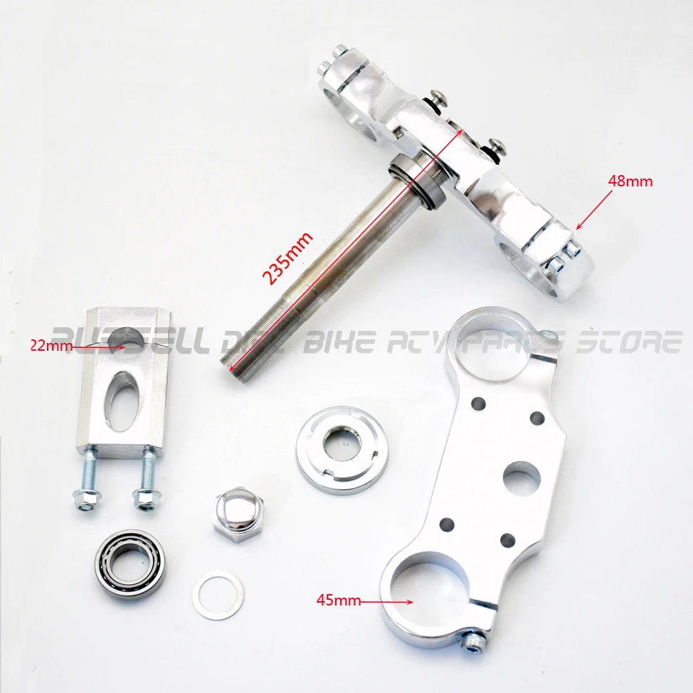 Pit Dirt Bike 33 мм Тройная стойка для руля Зажимная дерева + передняя вилка с подвеской