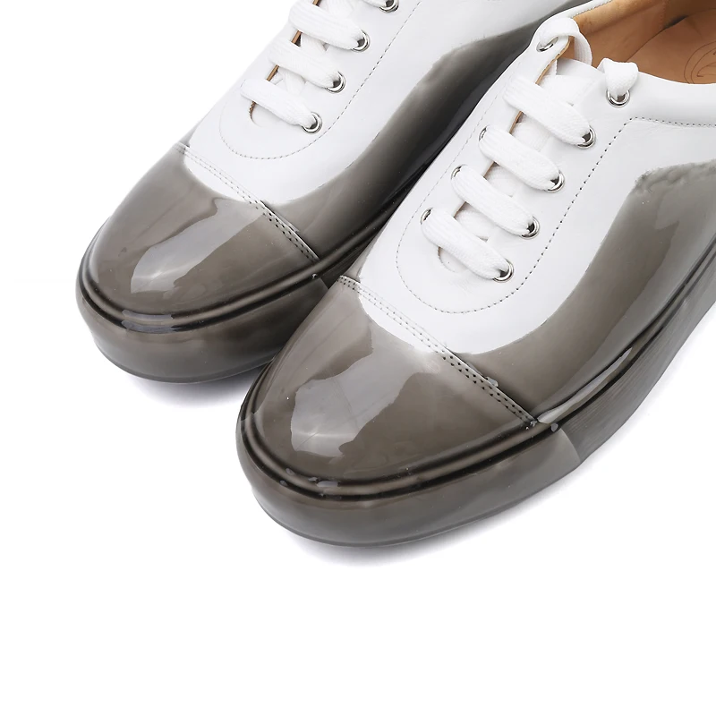 Мужская обувь новинка 2020 корейский тренд кожаные мужские туфли первого слоя на