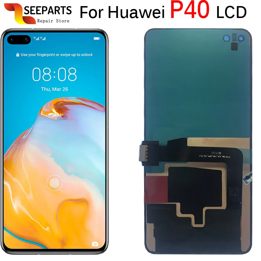 Pantalla LCD Original de 6,1 "P40 para Huawei, montaje de digitalizador con pantalla t&aacute;ctil, piezas de reparaci&oacute;n OLED para Huawei P40-0
