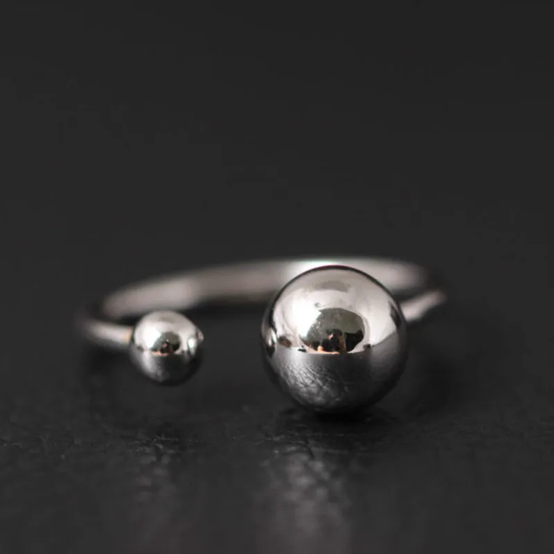 925 пробы серебряные гладкие открытые кольца ручной работы для женщин и девушек