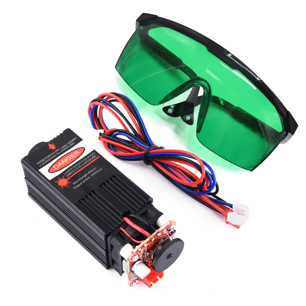 12V 500/1000/2500/5500 мВт сине-фиолетовый лазерный диод лазерная модель для лазерного станка с ЧПУ для Бумага/Пластик/липа/древесины