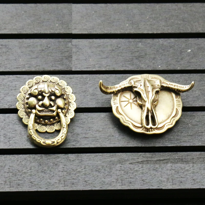 Кожаный медный Лев для рукоделия аксессуар одежды латунный держатель багажа