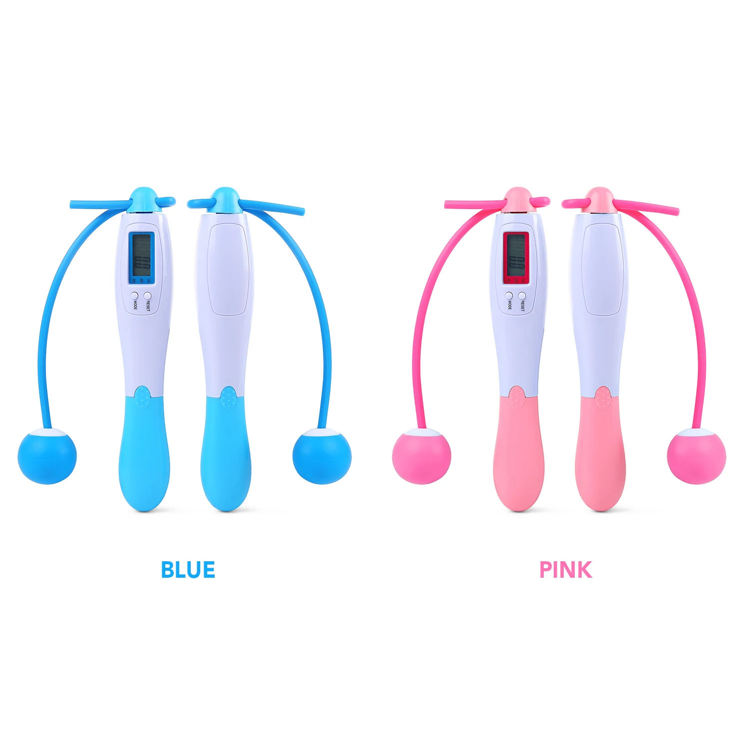 

3 M Adjustable Skipping Rope with Ball Handle Digital Portable Jump Rope Calorie Counter Cordless Jump Skipping Rope Fitness