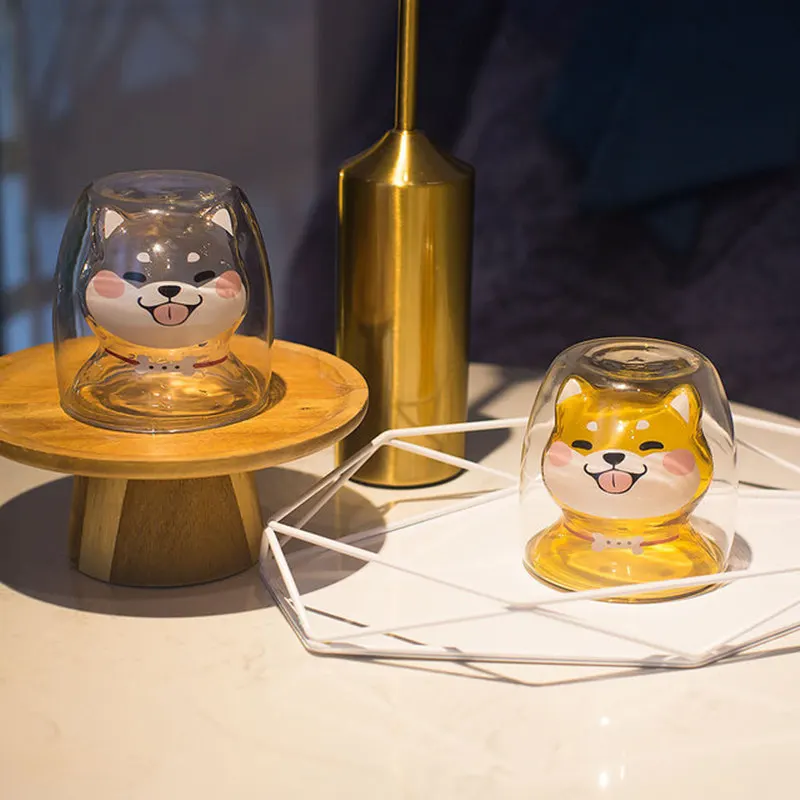 Милая Рождественская елка кружка с двойными стенками стеклянные кофейные чашки