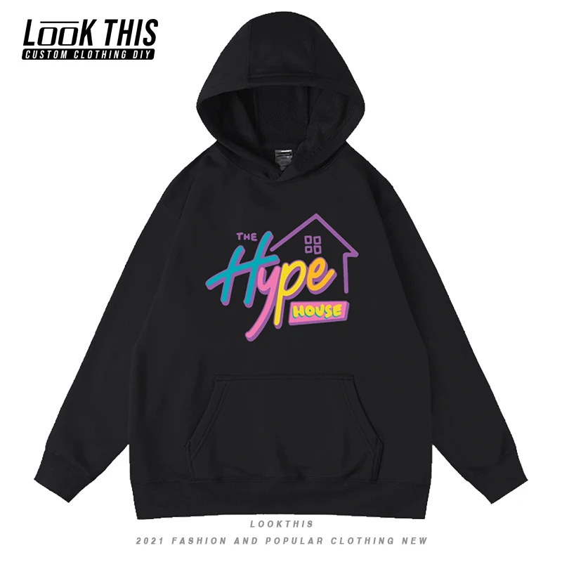 

Hype House Fun Hoodies Sweatshirt Children Hooded Hoody Kids Sweatshirts Harajuku Charli D'Amelio Streetwear Long Sleeve Tops