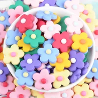 20pcs emulation new flower resin home decoration ornaments craft supplies phone shell patch arts kids hair accessories materials