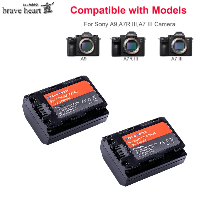 Новинка 2400mah NP-FZ100 NP FZ100 литий-ионная аккумуляторная батарея для камер sony NP-FZ100, BC-QZ1, sony a9, a7R III, a7 III, ILCE-9