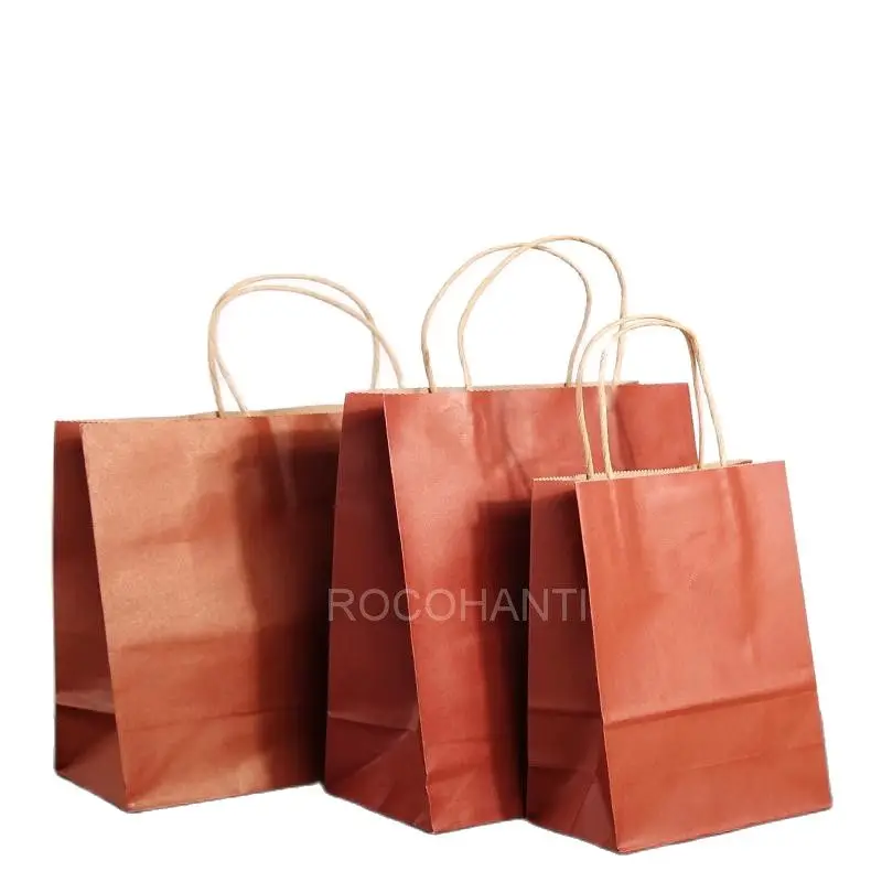 100 шт. складные пакеты для переноски крафт бумаги с индивидуальным логотипом|paper