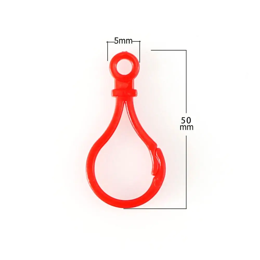 Недорогие пластиковые цветные пряжки в форме лампы 100 шт. карабин застежка сделай