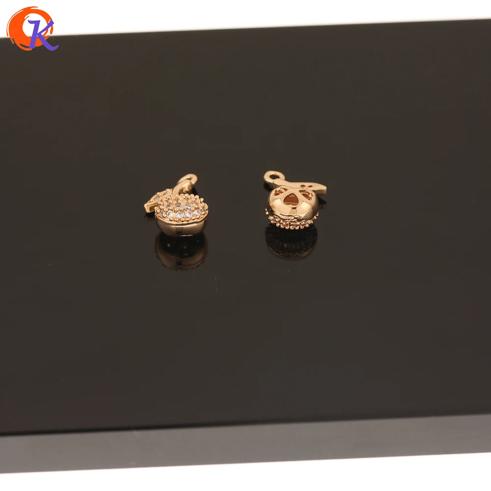 

Cordial Design 50Pcs 8*13MM Jewelry Accessories/Hand Made/Pendant/Cherry Shape/Earring Findings/DIY Jewelry Making/CZ Charms