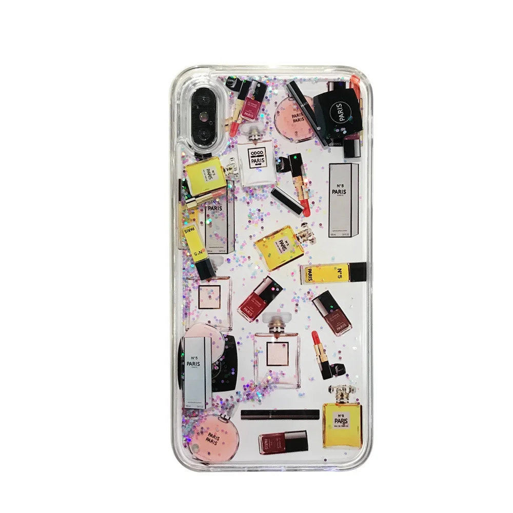 Glitter Liquid Quicksand Case For iPhone 7 8 Plus XR X 6s 6 XS max Cute Perfume Bottle Apple 8Covers Capa |