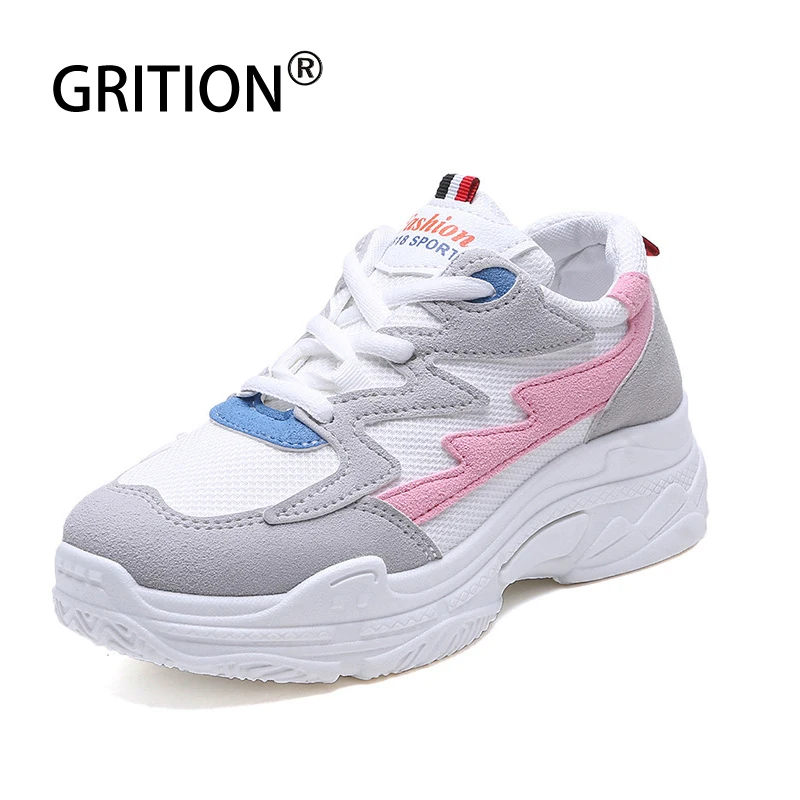 Кроссовки GRITION сетчатые на толстой нескользящей подошве спортивная обувь для