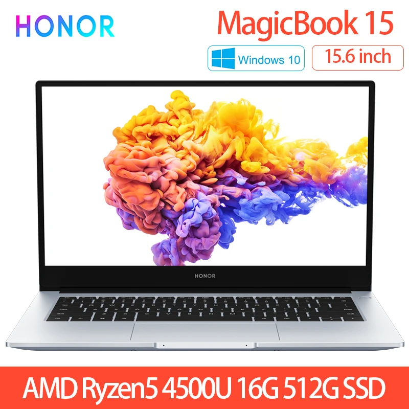 Ноутбук HUAWEI HONOR MagicBook 15 2020 6 дюйма AMD Ryzen 5 4500U/4700U 16 ГБ ОЗУ 512 пcie SSD IPS полный