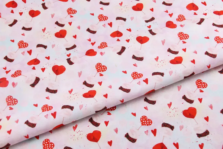 

100% Cotton Fabric Cartoon Valentine's Day Angel Love Pure Parent Diy Clothing Handmade Sewing Quilting Fabrics For Patchwork