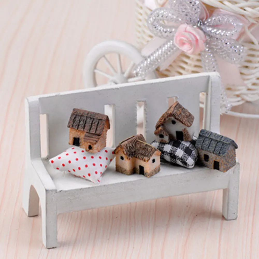 Garden Miniature Home Micro Decoration Mini Landscape DIY Exquisite Accessory Outdoor Ornament Building Resin Gadget Cute House | Дом и сад