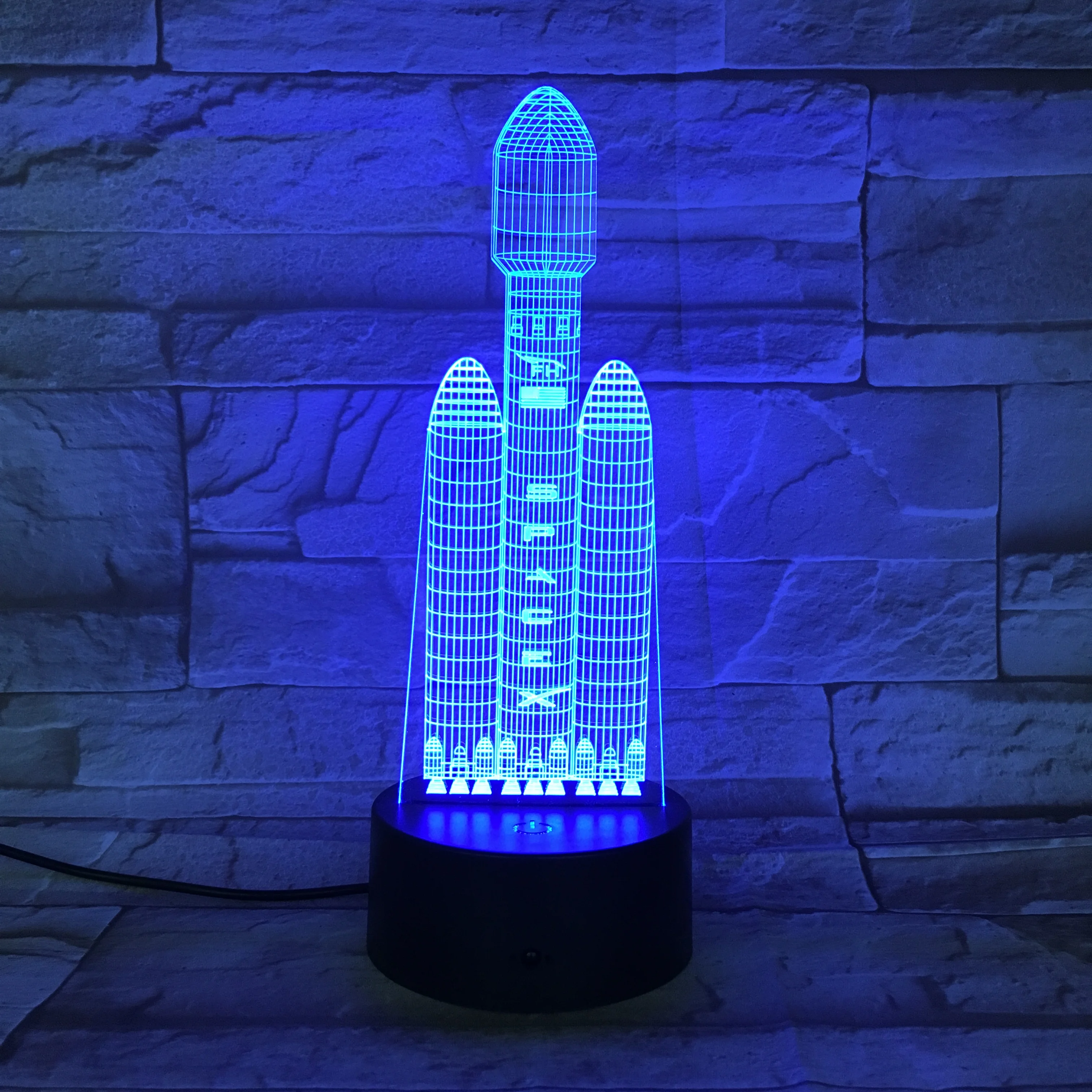 3D лампа SpaceX пространство Старт автомобиля Тысячелетнего Сокола космический