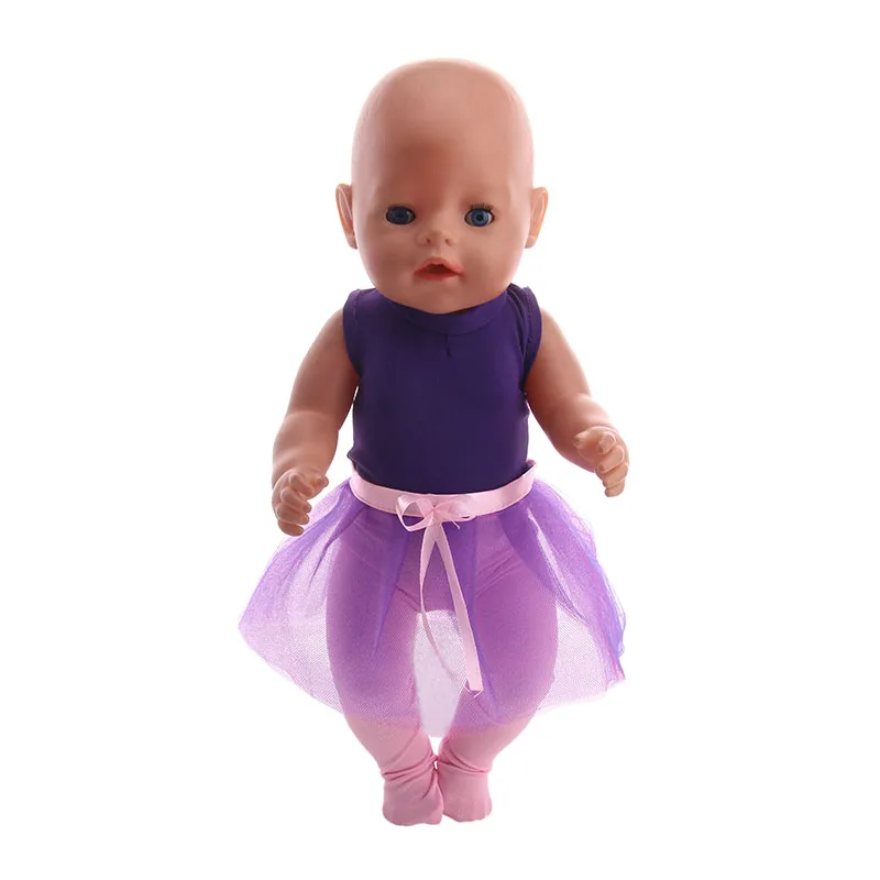 LUCKDOLL балетный костюм Пряжа юбка подходит 18 дюймов Американский 43 см Кукла одежда аксессуары, игрушки для девочек, поколение, подарок на день рождения