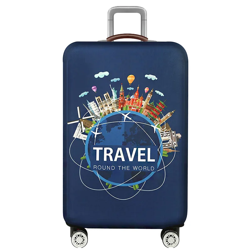 Travel-Luggage cover HMUNII эластичный Чехол для багажа с животными, чехол Чехол для костюма, аксессуары для путешествий для багажа 18-32 дюймов, пылезащитный чехол для багажника на колесиках - Цвет: Travel-Luggage cover