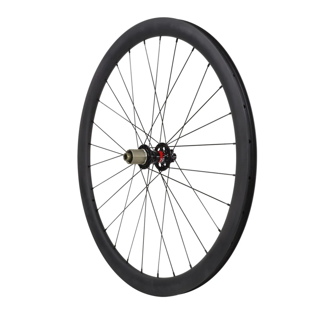 Icanbikes Быстрый светильник 700C Углеродные колеса 40 мм clincher бесщеточный готовый