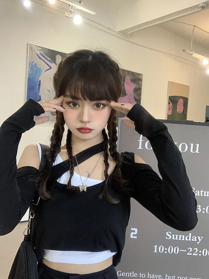 Женская футболка с открытыми плечами корейский стиль | одежда