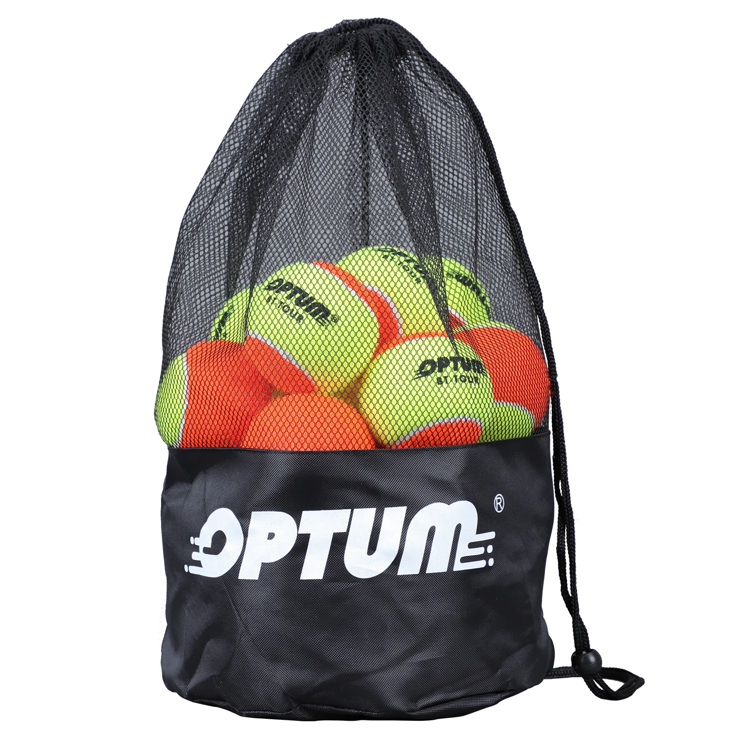 OPTUM BT-TOUR Bola Tenis Pantai 50% Bola Tekanan Tahap 2 dengan Tas Bahu Jaring-12, 24, 36 Ukuran Paket