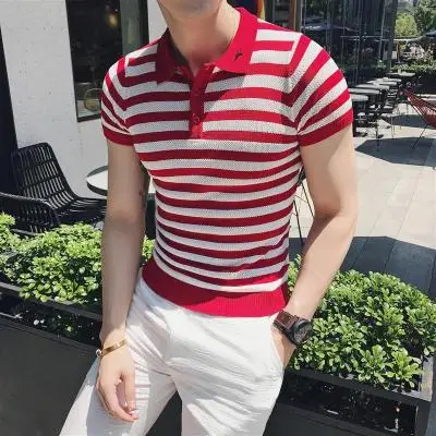 

Summer men's business casual short sleeve t-shirt 3849
