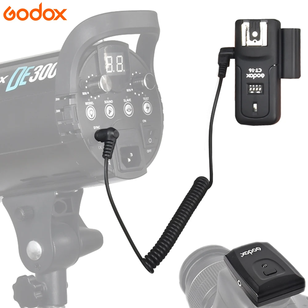 Godox CT-16 16 каналов беспроводной радиопередатчик для вспышки + приемник CT16 набор