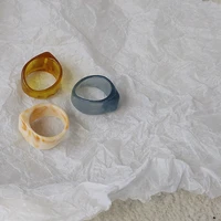 amber wax acid resin ring ring retro simple temperament gift for girl friend personalized gift rings for women wedding ring set