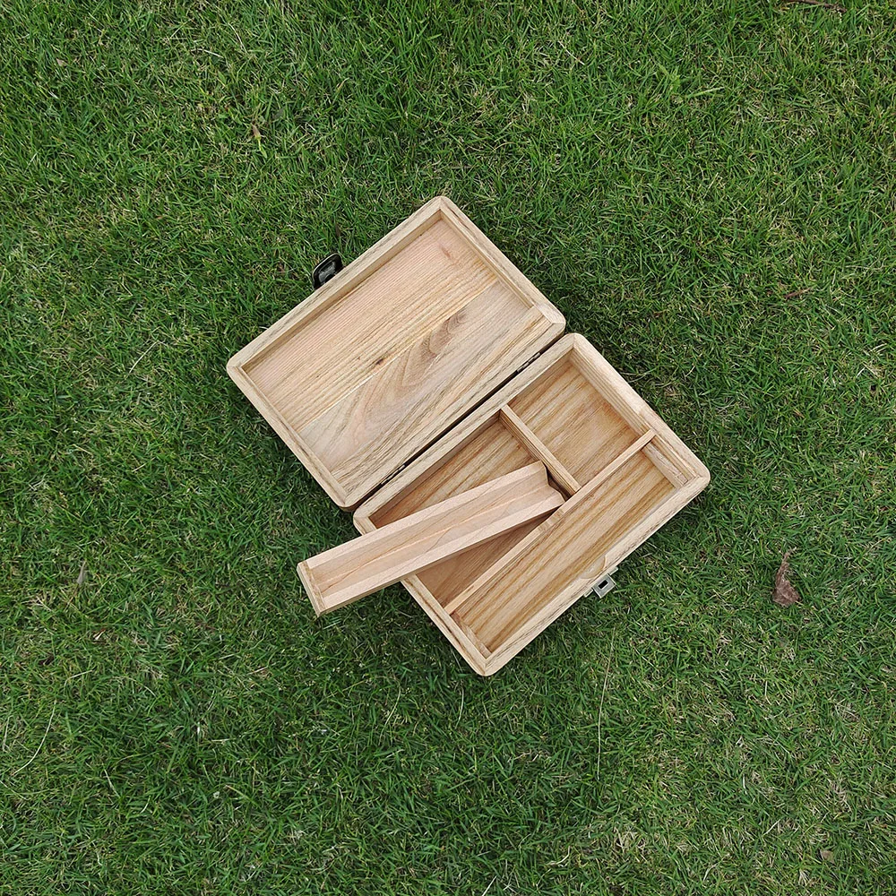 COURNOT Natural Handmade Tobacco Wooden Stash Case Box 50*120*173MM Rolling Tray Wood Herb Smoke Pipe Accessories | Дом и сад