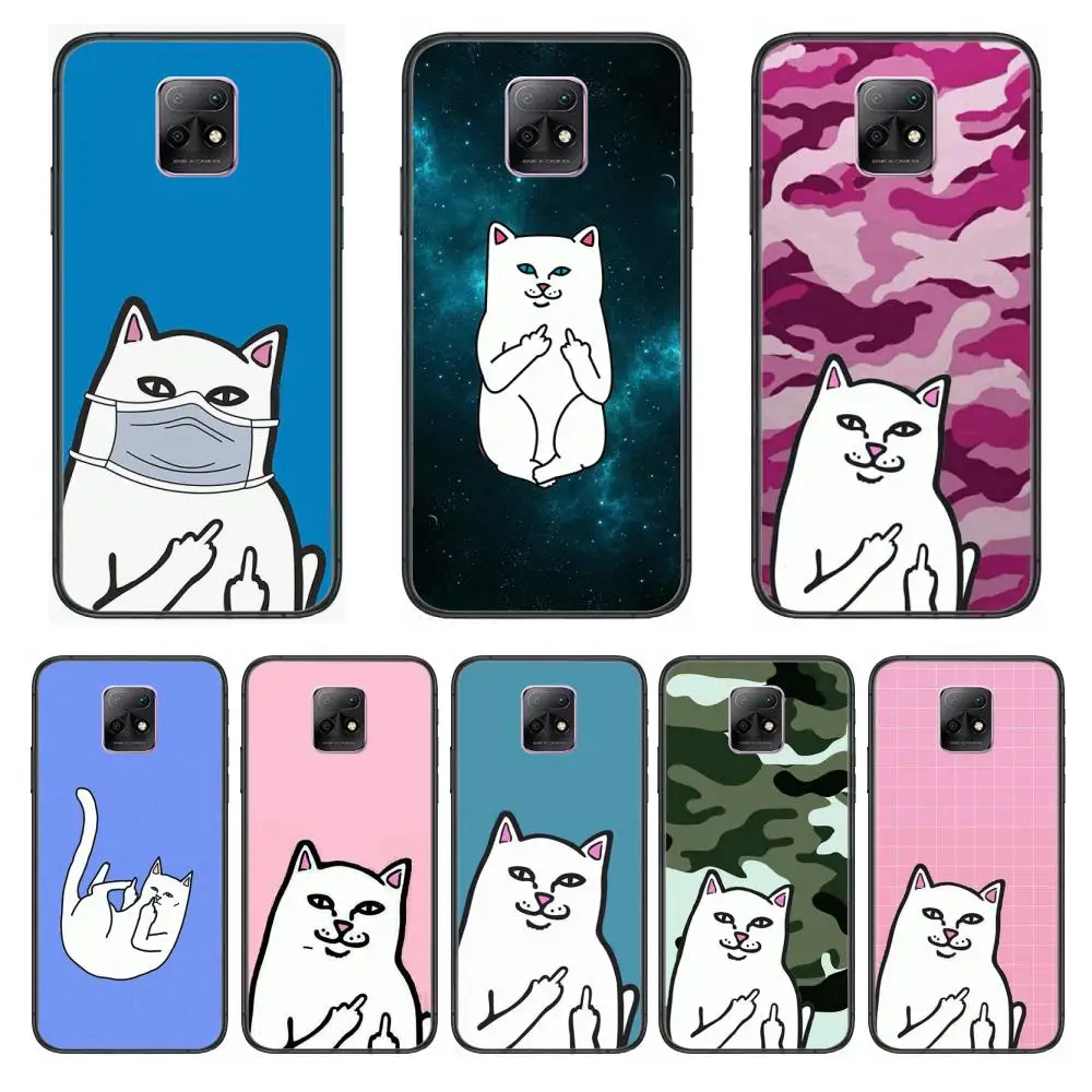 

Cute cartoon cat case Phone Case For XiaoMi Redmi 10X 9 8 7 6 5 A Pro S2 K20 T 5G Y1 Anime Black Cover Silicone Back Pretty