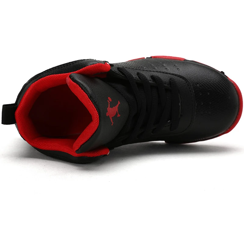 Кроссовки детские кожаные на толстой подошве брендовые баскетбольные кеды