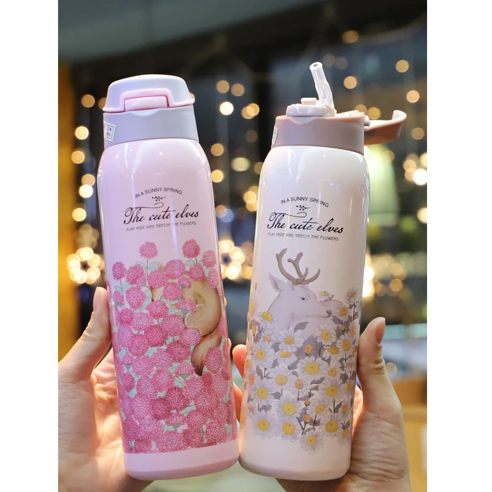 Милый термос из нержавеющей стали вакуумная колба школьный детский Термокружка