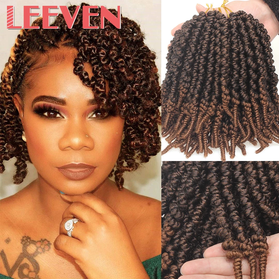 Leeven 8 дюймовые Предварительно скрученные вязаные косички для волос 15 прядей/шт.| |