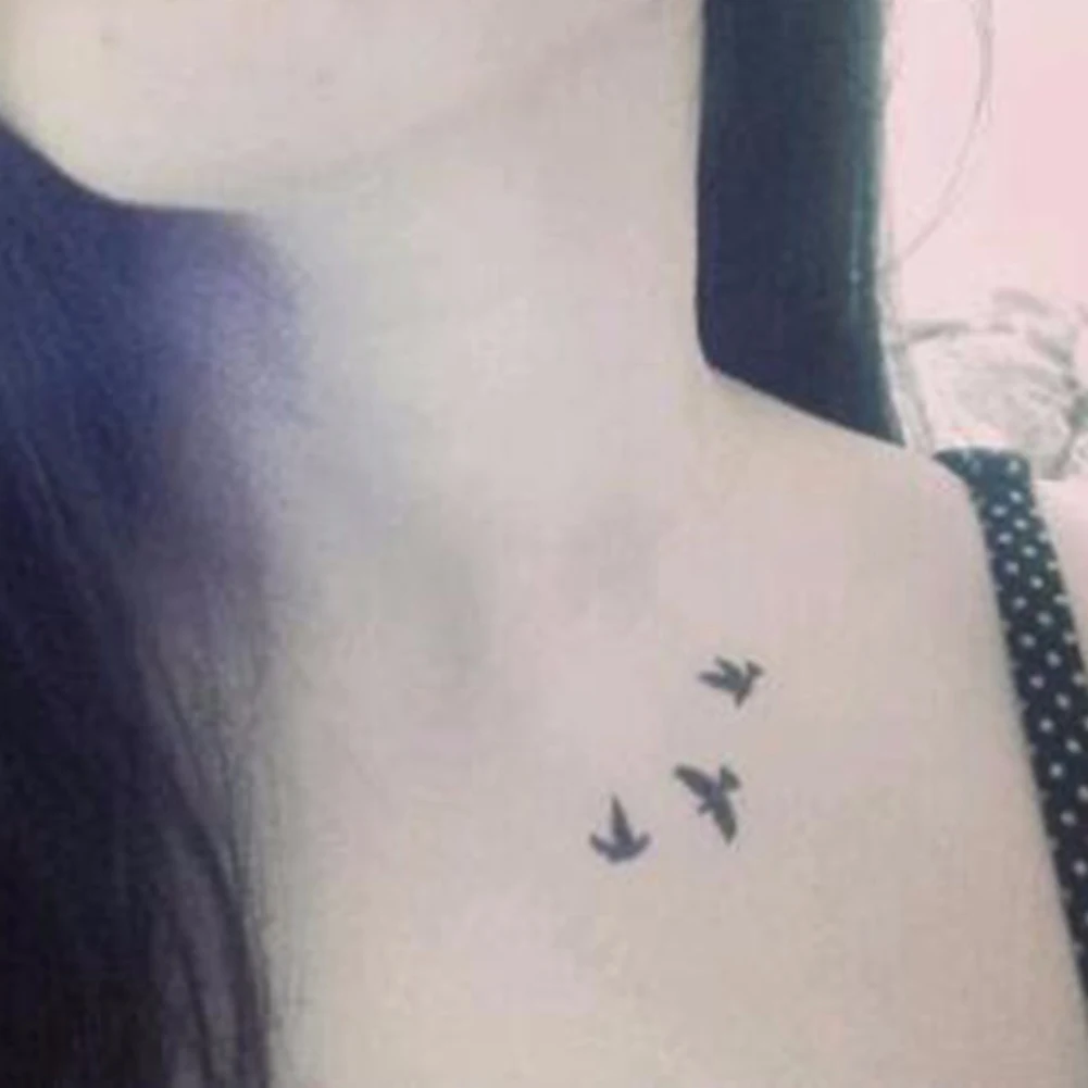 

Female Fashion Birds Fly Temporary Waterproof Tattoo Sticker Body Art Decal